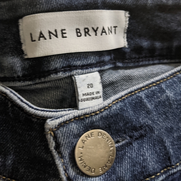 Lane Bryant High-Waisted Fringe Distressed High-Rise Girlfriend Straight… - Picture 9 of 11